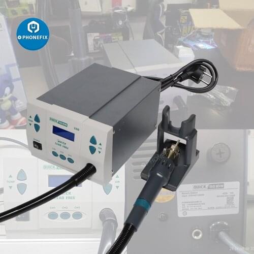 Original QUICK 861DW Hot Air Rework Station Lead-free BGA Soldering Station with Nozzles For Phone PCB Repair Welding Station
