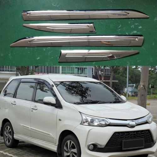 4pcs Car trim For Toyota F653 F654RM Avanza 2015 2016 2017 2018 Car Accessories ABS Chrome plated Side Molding Body Kits Trim