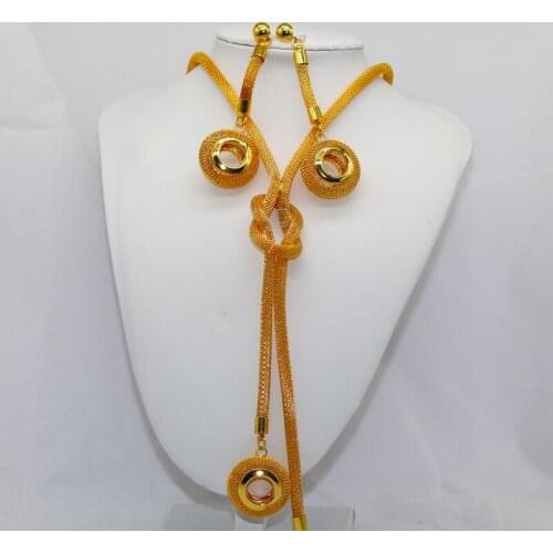 Conjuntos de joias etíopes africanas 24k ouro para mulheres presentes de casamento dubai noiva colar brincos anel conjunto colar