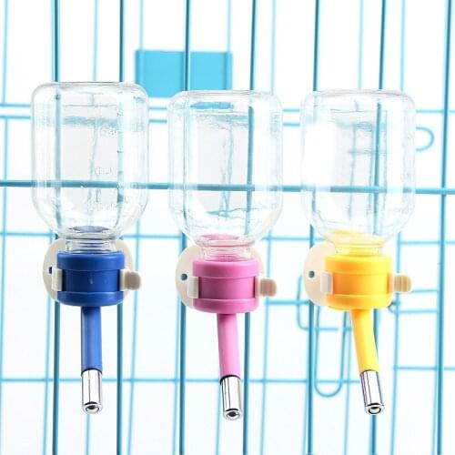 Plastic Hamster Drinker Water Bottle Dispenser Feeder Hanging Pet Dog Guinea Pig Squirrel Rabbit Drinking Head Pipe Fountain