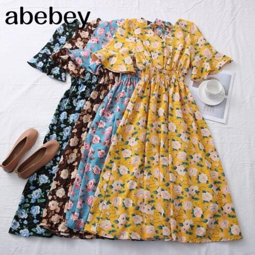 Women French Floral Dress Summer Sweet Ruffles Sleeveless A-line Dress Bohemian Print Holiday Beach Midi Long Dresses