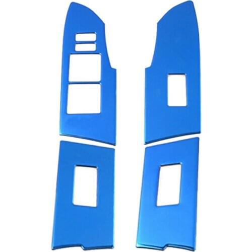 Car Interior Door Armrest Window Lift Switch Panel Cover Trim Stainless Steel Fit for Toyota Corolla 2018 2017 2016 2015 2014