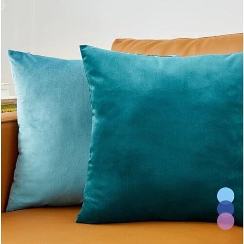 Blue Throw Pillow Cover Velvet Cushion Cover for Living Room Sofa 45*45 Cushions Home Decoration Throw Pillow pillow cover