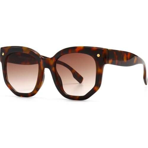 Veshion Leopard Black Retro Sunglasses Women Cat Eye Uv400 Big Frame Square Glasses Female 2021 Summer Fashion Gift Items