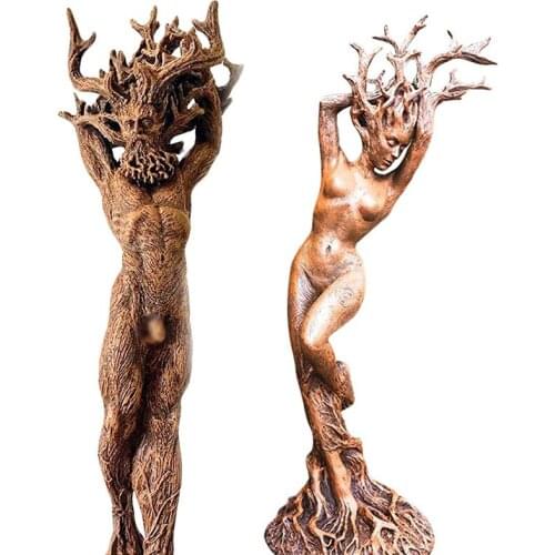 Forest God Statue Resin Handicraft Ornaments Tree Goddess Garden Decoration Simple Creative Patio Courtyard Micro Landscape
