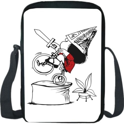 Mafalda Shoulder Bag Kawaii Cute Student Bag Comics Cosplay Fashion Messenger Bag Boy Girl Sling Knapsack