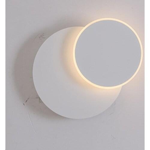 Black/ White Simple Style Modern Loft Bedroom Led Wall Light Bathroom Study Aisle Light Sconce Free Shipping