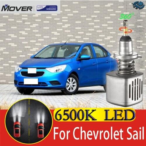 Car Headlight Bulbs LED Provided By SAMSUNG For Chevrolet Sail LED Car 6500K White Light Auto Headlight 2X