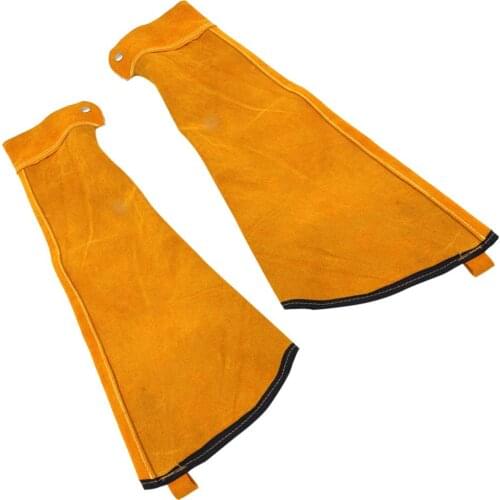 Heat Resistant Welding Sleeves Spark Resistant Protection Leather Sleeves for Welding
