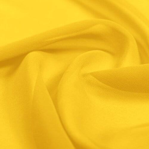 100% pure silk georgette 8mm 114cm 45"width golden yellow color mulberry silk fabric for dress, shirt NO.35