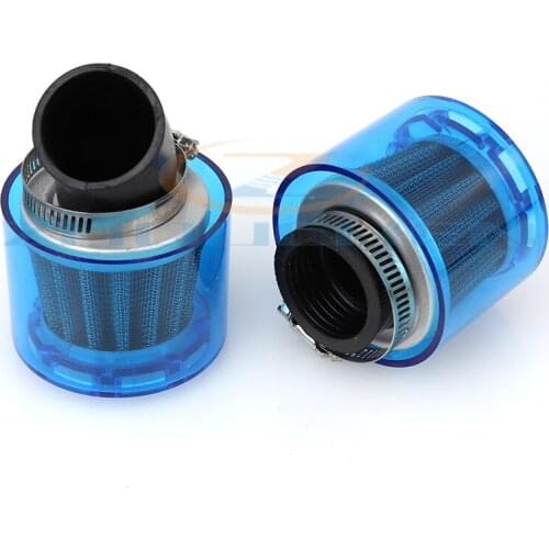 High quality blue 32mm 35mm 38mm 42mm straight and curved motorcycle motorcycle air filter 50CC-250CC dirt bike splash water