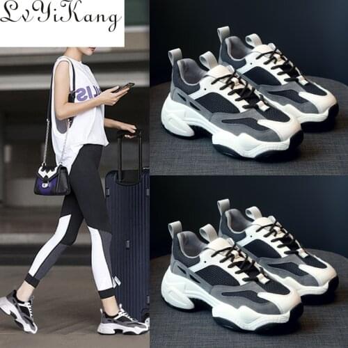 Nethong Daddy Shoes and Girl Ins Tide Fall 2019 New Super-Fire and Air-permeable Mesh Panda Leisure Sports Shoes Sneakers Women