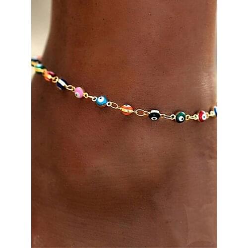 Women Fashion Y2K New Anklet Retro Bohemian Color Eye Bracelet Jewelry For A Couple Bracelets For Ladies