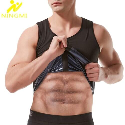 NINGMI Sauna Vest Body Shaper Shirt Wholesale Waist Trainer Slimming Tank Top Man Shapewear Gym Corset Top Fajas Reductoras