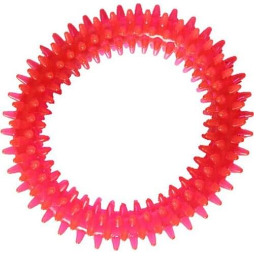 1pcs Non-toxic Rubber Pet Dog Puppy Dental Teeth Healthy Chew Biting Ring Play Toy