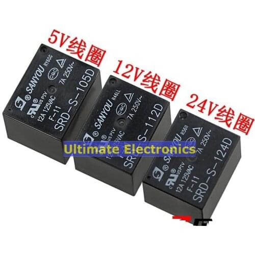 10PCS SRD-S-105D SRD-S-112D SRD-S-124D 5FEET A normally open for the T73 10A