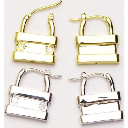 10 Pairs lock shape Drop earrings Long charms earrings women jewelry Fashion Drop earrings Gift for women jewelry 51380