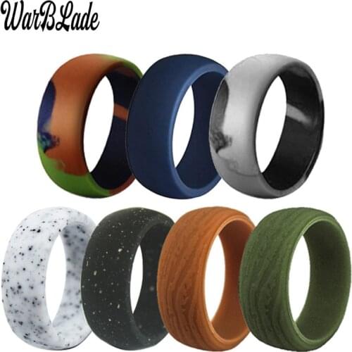 16 Styles 7pcs/set Food Grade FDA Silicone Ring For Men Women Wedding Rubber Bands Hypoallergenic Flexible Silicone Finger Ring