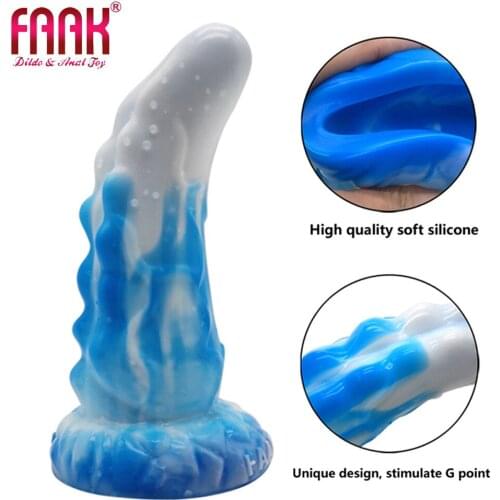 FAAK G-spot Vaginal Anal Oral Manual Sucker Clitoral Massager Dildo Manual Anal Dilator Male Anal Plug Female Masturbation Shop