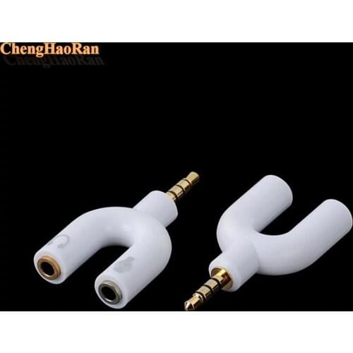 ChengHaoRan 1pcs Laptop Mobile Lover headset Spliter mobile phone Converter line 3.5mm conversion head microphone adapter
