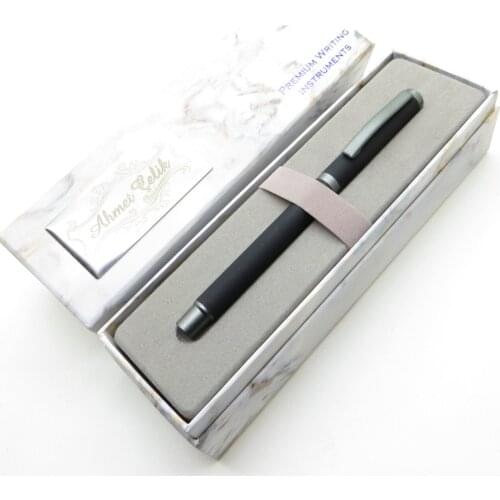 Wings Marble R173 Pastel Black Roller Pen | İsme Special Pen | Gift Pen