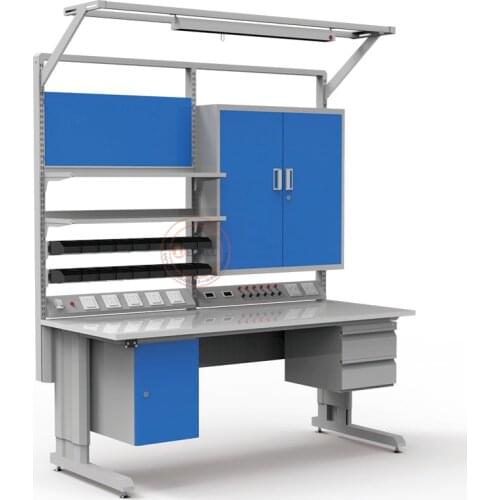 Detall- steel workbench standard sizes of workstation furniture esd electronic garage workbench