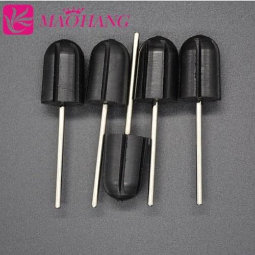 MAOHANG 16*25MM 5pcs/lot Nail Art Beauty Salon Electric Nail Drill Rubber Grips for hold sanding band cap nail tools