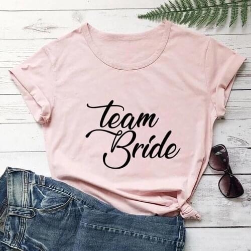 Team bride Wedding Shirt New Arrival Cotton Funny T Shirt Bride Shirt Wedding Party Shirts Gift for Bride R523