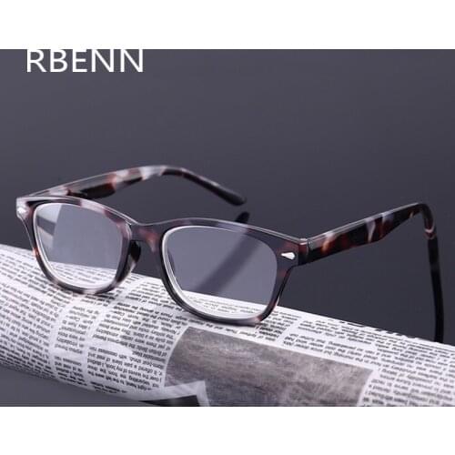 RBENN Square Reading Glasses Women Men PC Frame Revit Presbyopic Reading Glasses +1.25 1.75 2.25 2.75 3.25 3.75 5.0 6.0