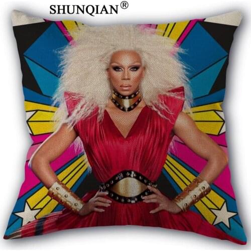 Home pillowcase Covers RuPaul Cotton Linen Pillow Cover Bed Nordic Decorative Pillow Case 45x45cm One Sides