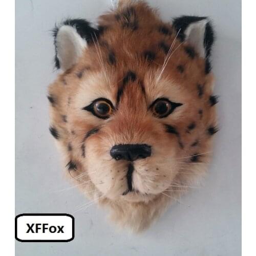 New simulation leopard head model polyethylene&furs real life leopard head wall pandent doll gift 24x24cm xf970