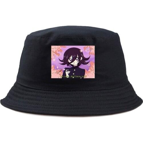 New 90s Ouma Kokichi Danganronpa Ouma Kokichi Bucket Hat men Cotton Fishing Hunting Cap Outdoor Beach Fisherman Panama Women