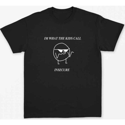 Skuggnas New Arrival I'm What the Kids Call Insecure T Shirt Grunge Shirt Girl Gang Girl Power Tees 90s aesthetic Clothing