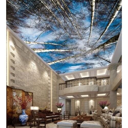 New 8D ceiling mural 3d big tree Wallpaper Mural 3D Wall Mural Wall paper for Living Room 3d Wallcovering decorate