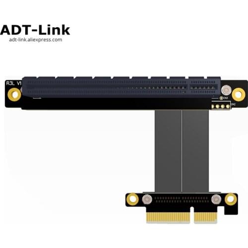 PCIe 3.0 x4 to x16 Riser Cable 32G/bps PCI-E 4x 16x GTX1080Ti Graphics SSD RAID Card Extender Conversion Cable PCI Express Angle