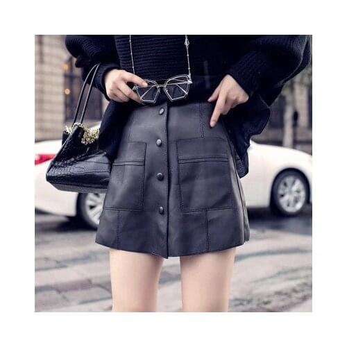 Top brand New Fashion 2020 Genuine Sheep Leather Skirt G12 high quality