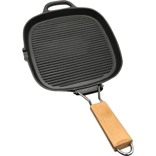 Grill Pan 25cm Large Square Nonstick Frying Pan for Steak Fish BBQ Griddle