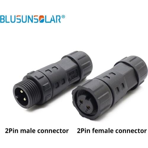 Wire to Wire Plastic Stable Electrical Performance M12 Outdoor Lighting Connector Waterproof IP67 Cable Connector