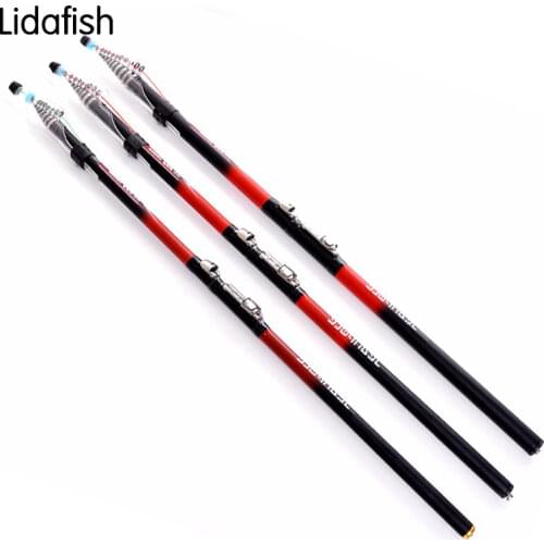 LIDAFISH Carbon Fiber Fishing Pole 2.4M-6.3M Portable Stream Fishing Rod Telescopic Fishing Rod new Light Fishing Pole G3