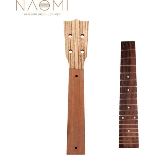 NAOMI 23 Inch Ukulele Neck+Fingerboard Mahogany Ukulele Neck Rosewood Fingerboard Concert Hawaii Guitar For Ukulele Luthier DIY