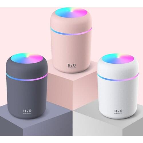 Ultrasonic 300ml Portable USB Air Humidifier Colorful Cup Aroma Diffuser Soft Light Humidifier Mini Cool Mist Maker Purifier
