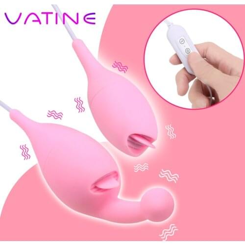 VATINE Oral Sex G Spot Massager Tongue Licking Vibrator Anal Plug Vibrating Egg Nipple Clitoris Stimulator Vagina Ball