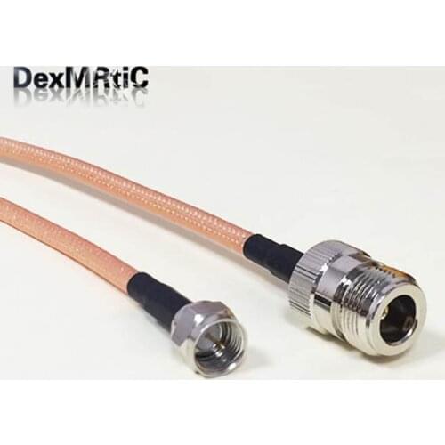 High quality low loss N Female Jack Switch F Male Plug RG142 RF coax cable adapter 50CM 20"wholesale price