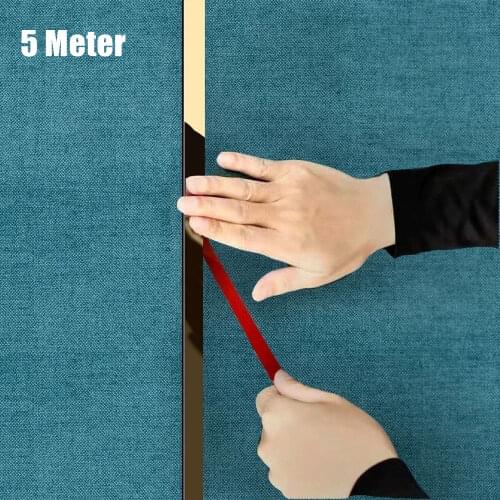 5 Meter Stainless Steel Flat Decorative Lines Black Titanium Gold Background Wall Ceiling Edging Strip Edge Strips Self-adhesive