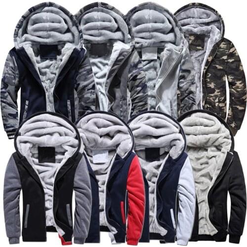 2021 Winter Outdoor Fleece camouflage Jacket Men Thick Cotton-padded Clothes Mens Large Size Plus-sized Cotton Coat Mens Work