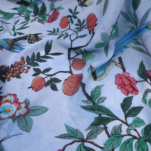 1 Meter x 1.14 Meter Summer Digital Printing Crepe De Chine Mulberry Diy Shirt Dress Clothing High Set Silk Fabric