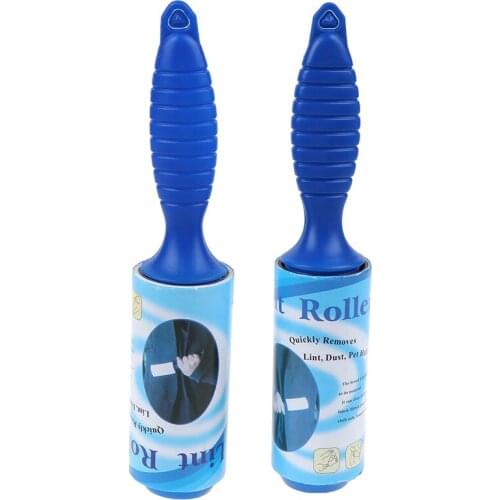 High Quality With Handle Brush Dust Remover Sticky Clothes Pet Dog Hair Fabric Fluff Roller Cleaner Accessories 1PC