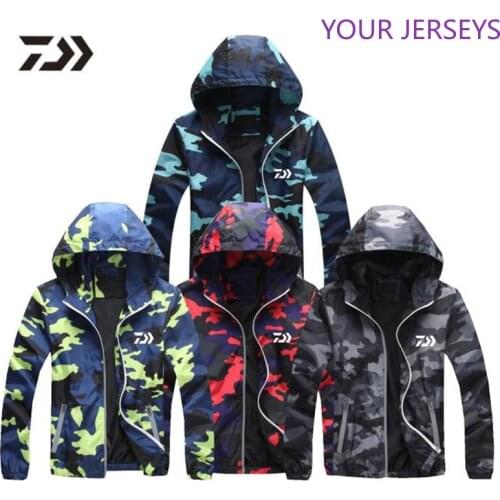 2022 Daiwa Fishing Clothing Top Quality Quick Dry Thin Camouflage Fishing Jackets Outdoor Sport Men Fishing Camping Clothes
