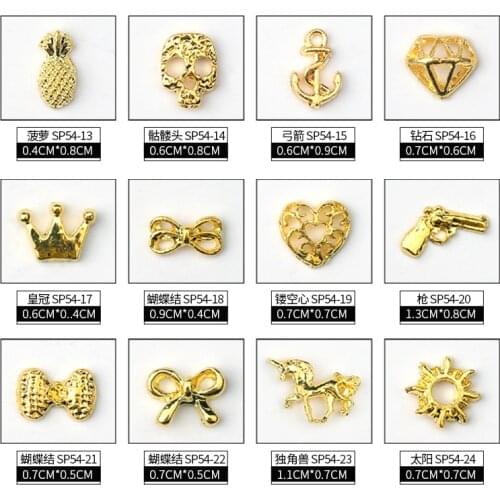 Japanese style about 50 pieces of 3D metal chain nail art decoration alloy gold silver design nail jewelry slider accessorie hot