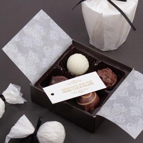 50 pcs Wax Wrapping Paper Food Wrapping Packaging Chocolate Candy Gift Multi-use Handmade Translucent White Greaseproof Paper